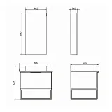 Зеркало-шкаф Comforty Порто 48,5x80 00-00009233CF фото 2