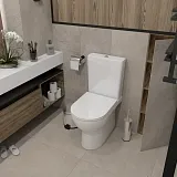 Унитаз-компакт Teymi Alina W00091 напольный безободковый с микролифтом фото 7