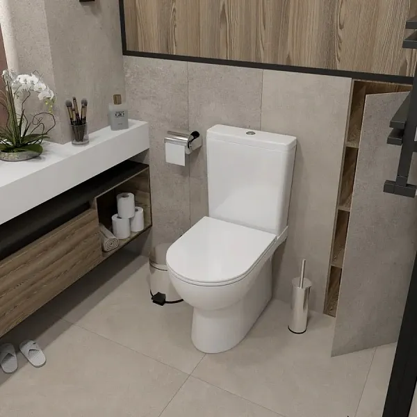 Унитаз-компакт Teymi Alina W00091 напольный безободковый с микролифтом фото 7