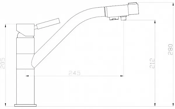 Смеситель ZorG Sanitary ZR 401 KF для кухонной мойки фото 2