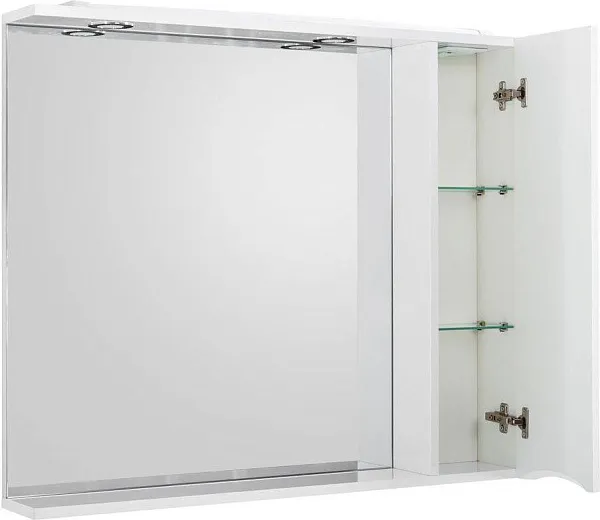 Зеркало-шкаф BelBagno Marino 80x75 MARINO-SPC-800/750-1A-BL-P-R правое с подсветкой фото 5