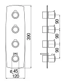 Смеситель Nobili Sofi SI98104BR для ванны с душем фото 3