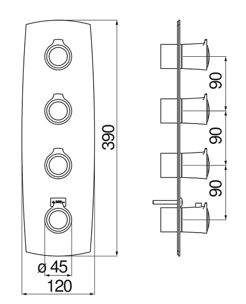 Смеситель Nobili Sofi SI98104BR для ванны с душем фото 3