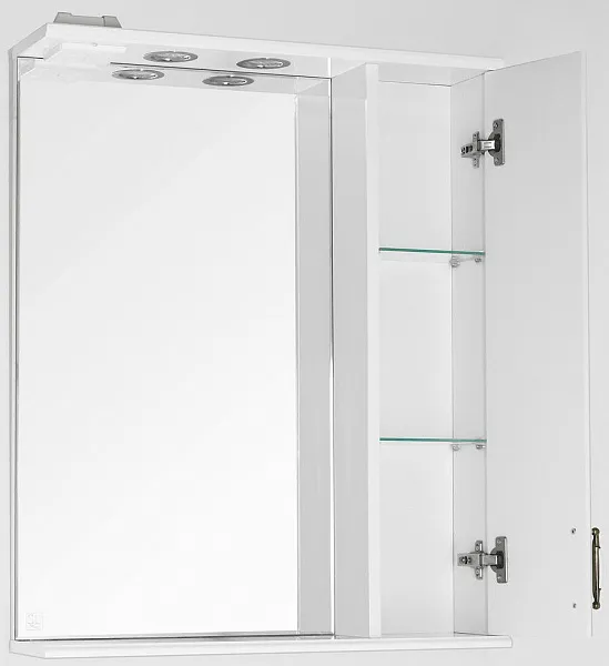 Зеркало Style Line Олеандр-2 65x83 ЛС-00000050 правое с полочкой и подсветкой фото 2