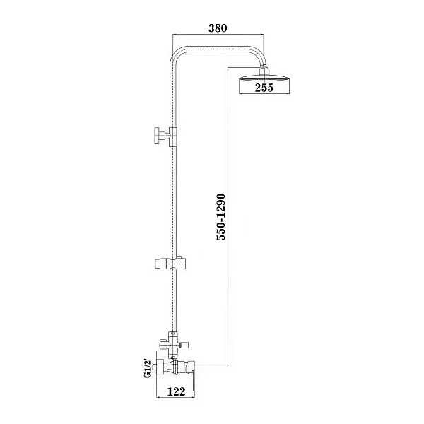 Душевая стойка Maretti Aria AR21RZN845-1 фото 3