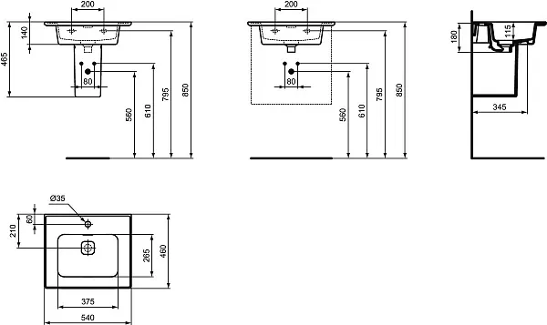 Раковина Ideal Standard Strada II 54 см T298801 фото 10