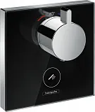 Термостат Hansgrohe ShowerSelect Glass Highflow 15735600 для душа с внутренней частью фото 1