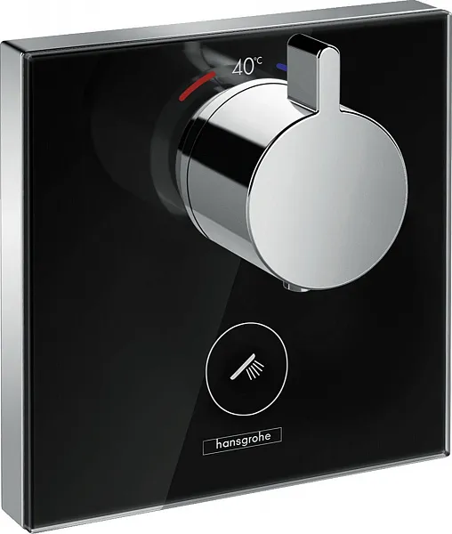 Термостат Hansgrohe ShowerSelect Glass Highflow 15735600 для душа с внутренней частью фото 1