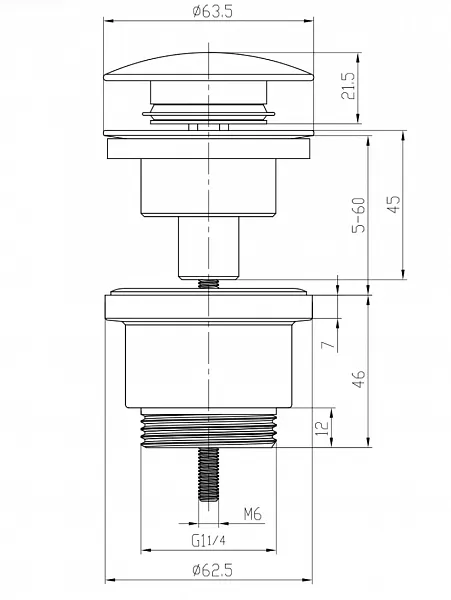 Донный клапан для раковины Lemark LM8500B бронза фото 2
