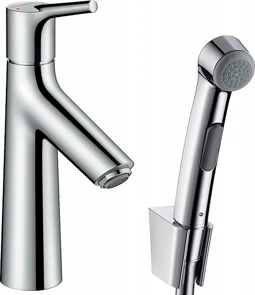 Смеситель Hansgrohe Talis S 72290000 для раковины с гигиеническим душем с донным клапаном фото 1