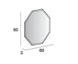 Зеркало Cezares 60x60 45078 с подсветкой фото 5