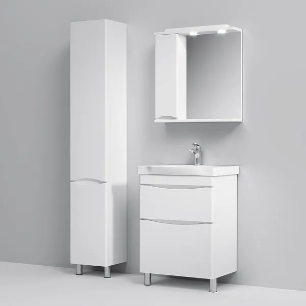 Тумба с раковиной Am.Pm Like 65 напольная, белый глянец фото 4