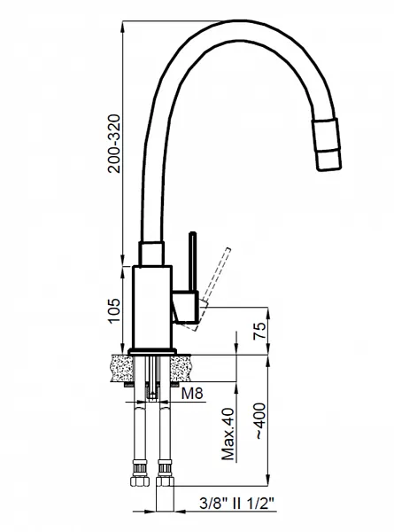Смеситель Azario Tasco AZ-15494321 для кухонной мойки фото 2
