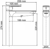 Смеситель WasserKRAFT Mindel 8503H для раковины-чаши фото 6