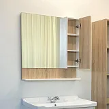 Зеркало Comforty Рига 80x80 00004139024CF правая с полочкой фото 4