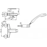 Смеситель для ванны с душем PAINI Ghibli 44CR111E фото 3