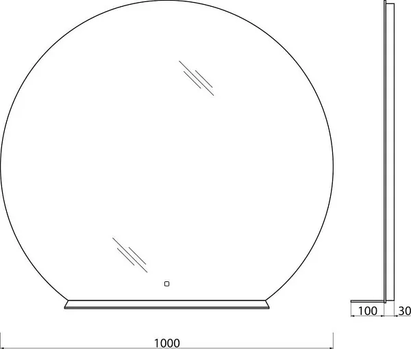 Зеркало BelBagno 100x100 SPC-RNG-1000-LED-TCH-MENS с подсветкой с полочкой фото 8
