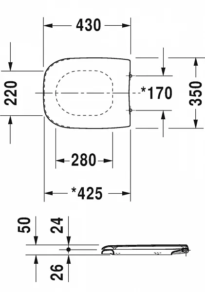 Крышка-сиденье Duravit D-Code 67310000 фото 2