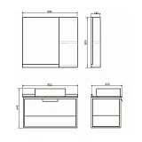 Зеркало Comforty Кёльн 88x80 00004147987CF с полочкой фото 3