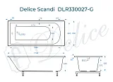 Ванна из искусственного камня Delice Scandi DLR330027-G фото 2