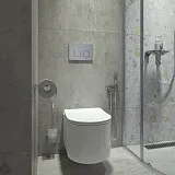 Клавиша смыва Iddis Unifix UNI04CHi77 хром матовый фото 2