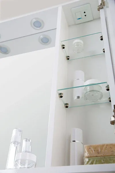 Зеркало-шкаф BelBagno Marino 80x75 MARINO-SPC-800/750-1A-BL-P-R правое с подсветкой фото 8