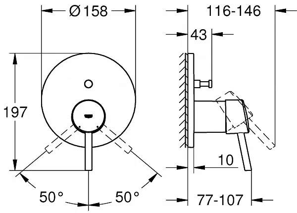 Смеситель Grohe Concetto New 24054001 для ванны с душем фото 2