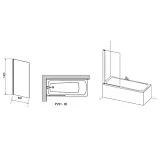 Шторка для ванны Ravak PVS1 80 Pivot 79840C00Z1 (хром + транспарент) фото 2