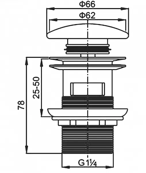 Донный клапан для раковины Cezares CZR-SAT7-Bi белый фото 2