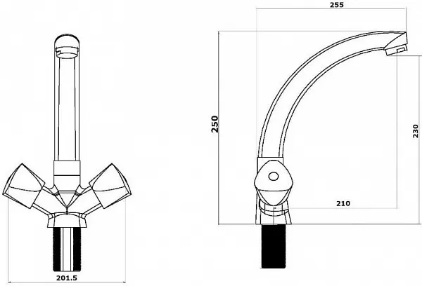 Смеситель OneLife by Orange P03-001cr для кухонной мойки фото 4