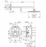 Душевой комплект Grohe Grohtherm 3000 Cosmopolitan 26262000 фото 2