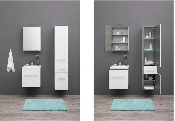 Зеркало-шкаф Aquanet Порто 50 белый фото 4