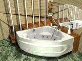 Акриловая ванна Aquatek Сириус 165x165 SIR164-0000002 вклеенный каркас фото 5