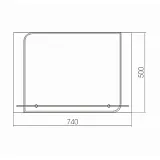 Зеркало Mixline Венеция 50x74 4620001986415 с полочкой фото 2
