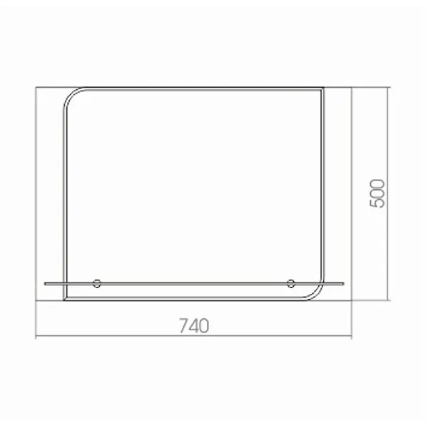 Зеркало Mixline Венеция 50x74 4620001986415 с полочкой фото 2