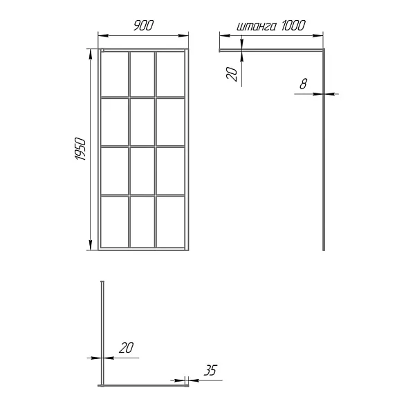 Душевая перегородка PAINI PAINI-WalkIN90G фото 10