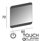 Зеркало Cezares Elegance 65x70 45004 с подсветкой фото 3