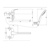 Смеситель для ванны с душем PAINI Smile 39CR112P19CAKM фото 3