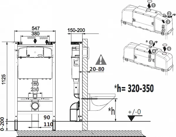 Унитаз безободковый с инсталляцией и кнопкой смыва Roca The Gap 893104100 фото 3