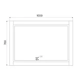 Зеркало Iddis Oxford 70x100 4610029052292 с подсветкой фото 3