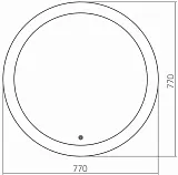 Зеркало Grossman Cosmo 77x77 9D770 с подсветкой фото 2