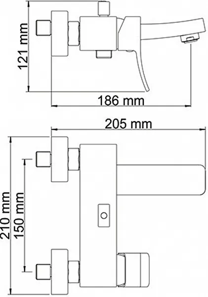 Смеситель WasserKRAFT Aller WHITE 1061W для ванны с душем фото 6
