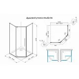 Душевой уголок Terminus Альба 4EW100х100B фото 3