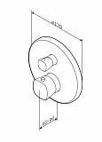 Термостат Am.Pm Spirit V2.1 F71A75600 для душа с внутренней частью фото 6