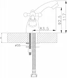 Смеситель Rossinka G G02-61 для раковины фото 2