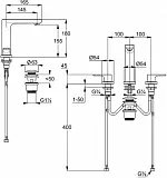 Смеситель Kludi Zenta SL 483930565 для раковины с донным клапаном фото 2