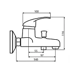 Смеситель Dorff Comfort D8010000 для ванны с душем фото 2