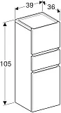 Шкаф-пенал Geberit Renova Plan 39x105 869030000 фото 4