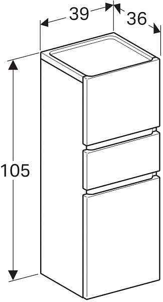 Шкаф-пенал Geberit Renova Plan 39x105 869030000 фото 4