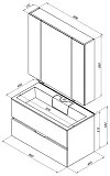 Зеркало-шкаф Aquanet Алвита 90х85 235343 фото 6